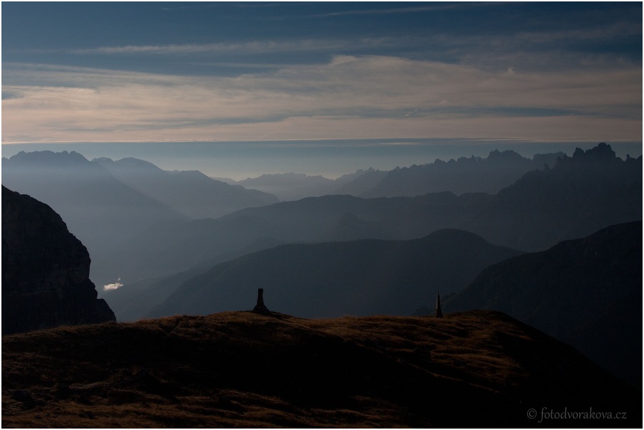 Východ slunce od Tre Cime di Lavaredo